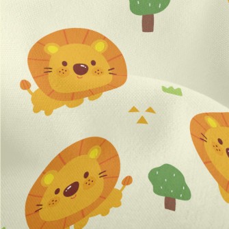 Cute Big Head Lion Lightweight Performance Linen