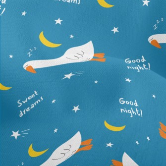 White Goose Sleeping At Night Lightweight Performance Linen