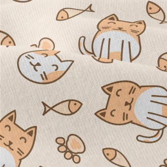 Sitting Round Cat Modern Jersey