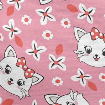 Pretty Cat With Bow Pongee