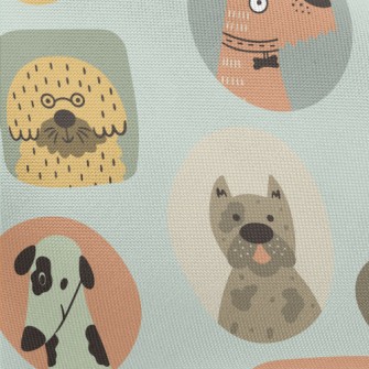 Portraits Of Various Dogs Pongee