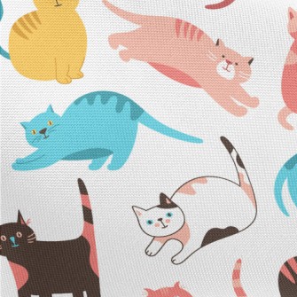 Colorful Fat Cat Pongee