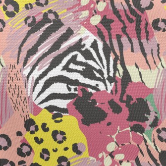 Colorful Abstract Animal Print Pongee