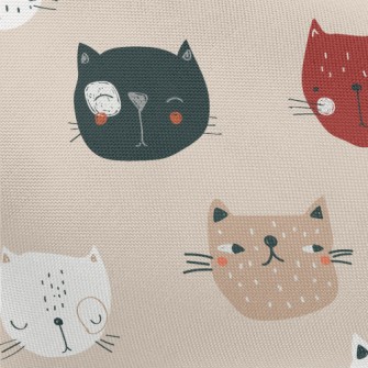 Cute Cats In Various Shapes Pongee