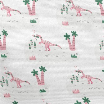 Pink Herbivorous Dinosaur Pongee