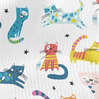 Various Colorful Cats Stretch Jersey
