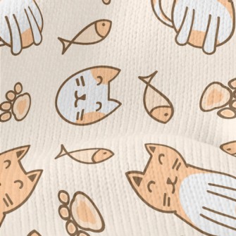 Sitting Round Cat Stretch Jersey