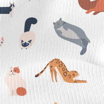 Cute American Style Cat Stretch Jersey