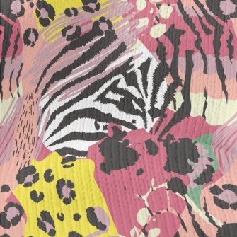 Colorful Abstract Animal Print Stretch Jersey