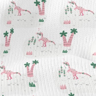 Pink Herbivorous Dinosaur Stretch Jersey