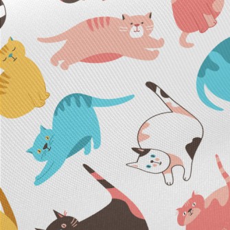 Colorful Fat Cat Midweight Cotton Poplin