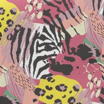 Colorful Abstract Animal Print Midweight Cotton Poplin