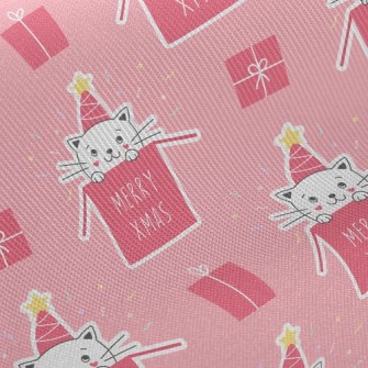Cat In Gift Box Twill