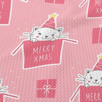 Cat In Gift Box Birdseye Piqué