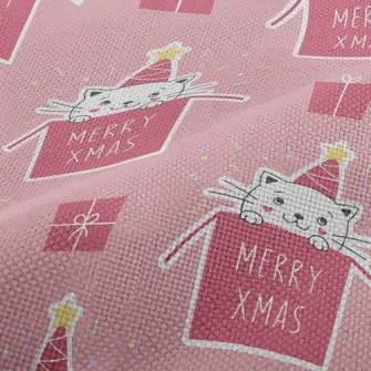 Cat In Gift Box Performance Linen