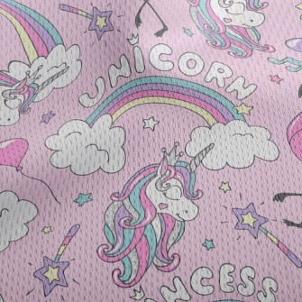 Flamingos And Fashion Unicorns Athletic Mesh Flat Back