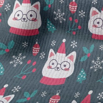 Christmas Cat Wearing Glasses Terry