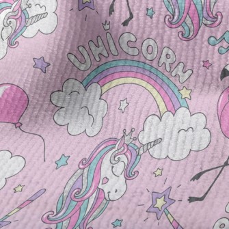 Flamingos And Fashion Unicorns Terry