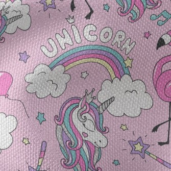 Flamingos And Fashion Unicorns Waterproof Canvas
