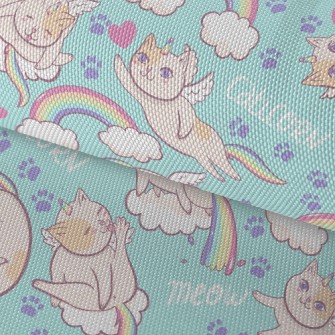 Rainbow And Unicorn Cat Waterproof Oxford