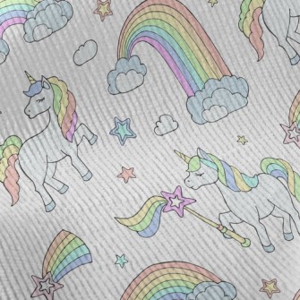 Rainbow Wand And Unicorn Standard Corduroy