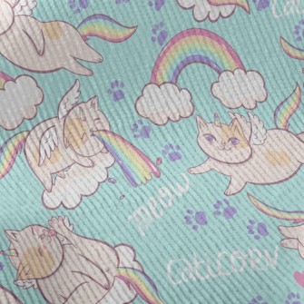 Rainbow And Unicorn Cat Standard Corduroy