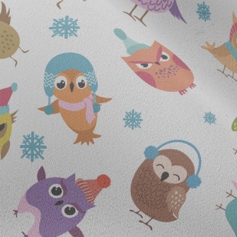 Winter Owl Chiffon