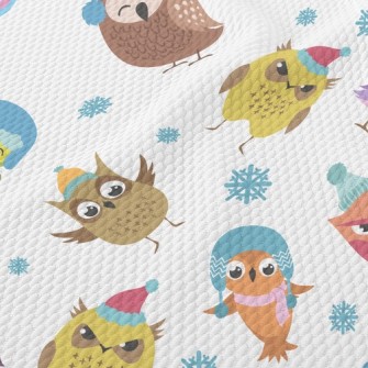 Winter Owl Birdseye Piqué