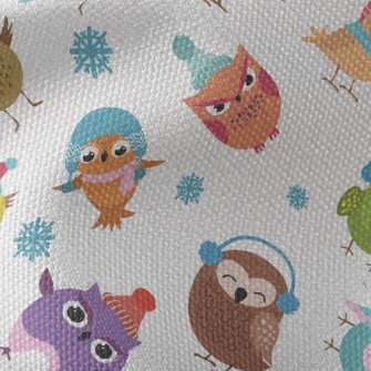 Winter Owl Waterproof Canvas
