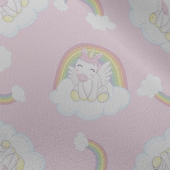 Unicorn On Rainbow Cloud Chiffon