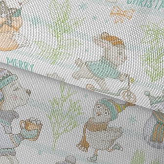 Winter Rabbit Raccoon Fox Waterproof Oxford
