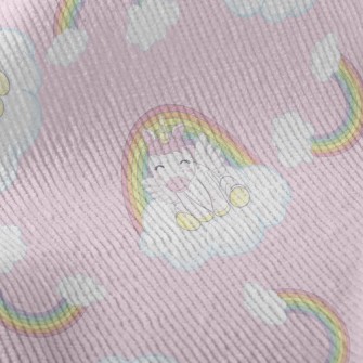 Unicorn On Rainbow Cloud Standard Corduroy