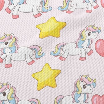 Unicorns And Hearts Birdseye Piqué