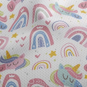 Funny Unicorn Athletic Mesh Flat Back
