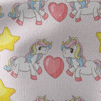Unicorns And Hearts Waterproof Canvas