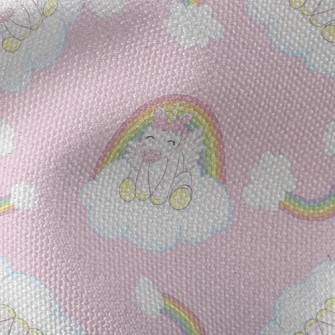 Unicorn On Rainbow Cloud Waterproof Canvas