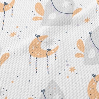 Stars, Moon And House Birdseye Piqué
