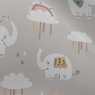 Elephants Take A Walk On A Rai Chiffon