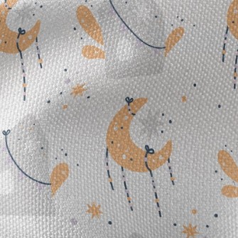 Stars, Moon And House Waterproof Canvas