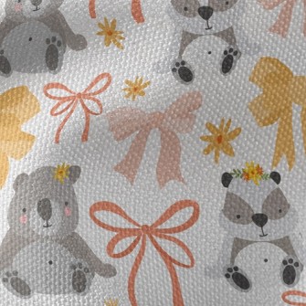 Beautiful Bow Panda Waterproof Canvas