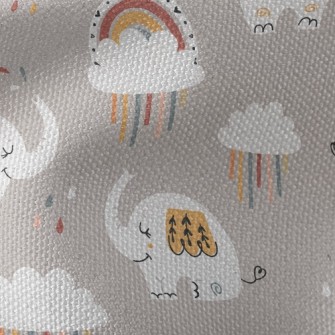 Elephants Take A Walk On A Rai Waterproof Canvas