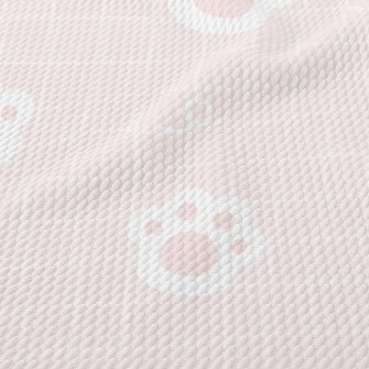 Cute Cat Paw Birdseye Piqué