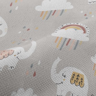 Elephants Take A Walk On A Rai Performance Linen
