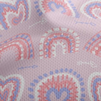 Lover Romantic Rainbow Athletic Mesh Flat Back