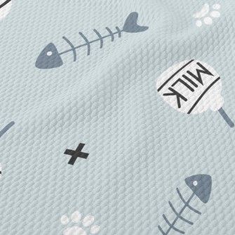 Milk And Footprints Birdseye Piqué