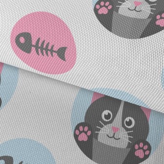 Cat And Fish Bones Waterproof Oxford