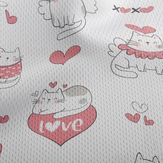 Full Of Love For Cats Athletic Mesh Flat Back