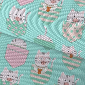 Pocket Gray Kitten Waterproof Oxford
