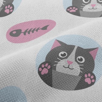 Cat And Fish Bones Performance Linen