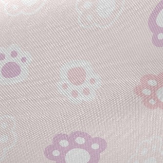 Cute Cat Paw Footprints Twill